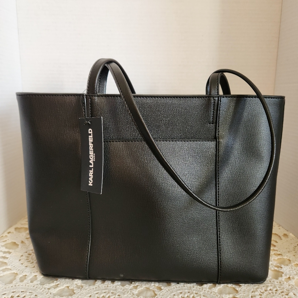 Karl Lagerfeld   Black Tote Bag with Cartoon Design - Picture 5 of 7